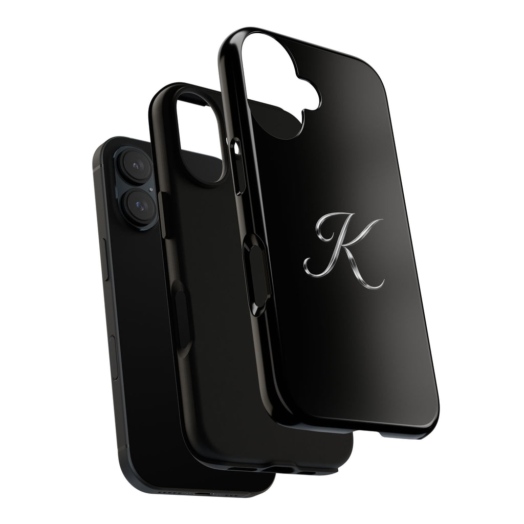 Signature K Tough Phone Case – Sleek Black Protective Cover