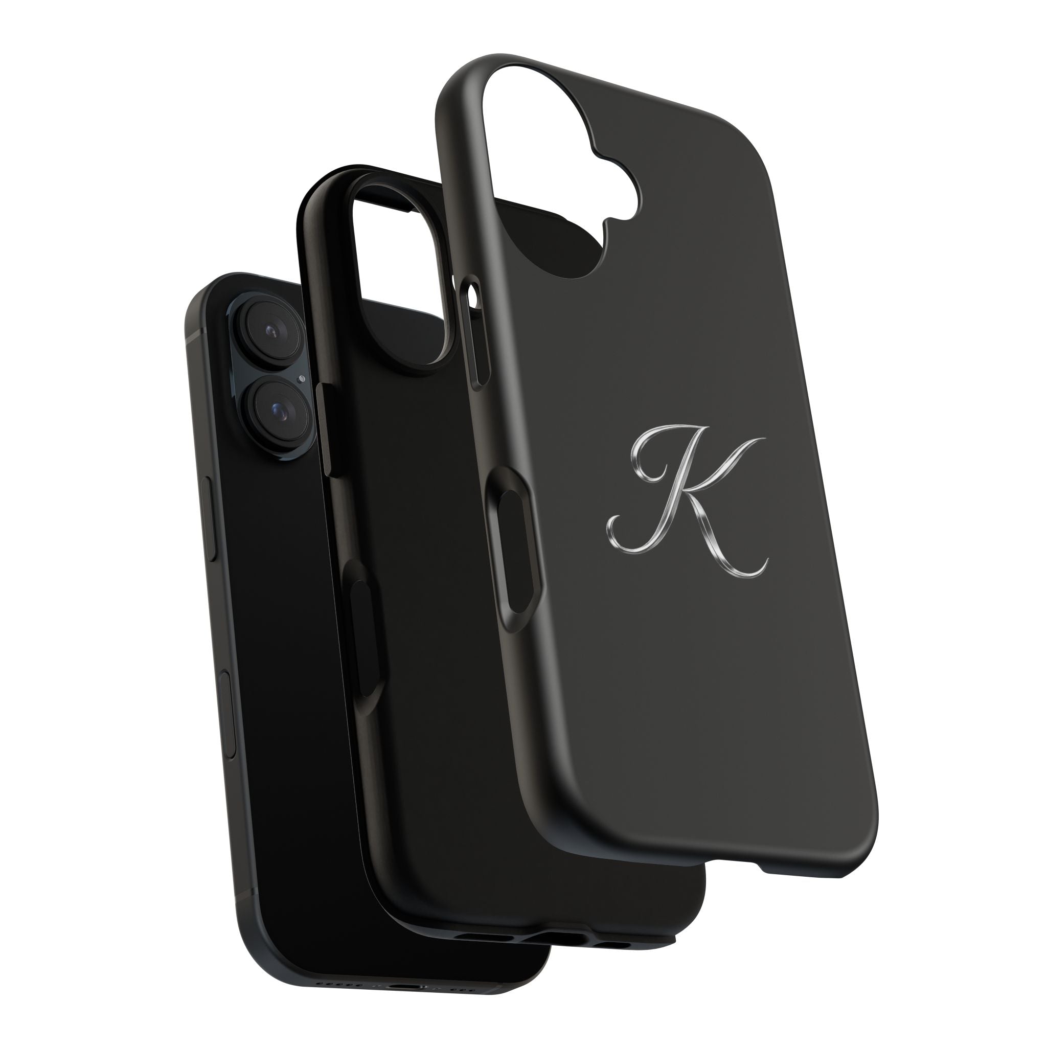 Signature K Tough Phone Case – Sleek Black Protective Cover