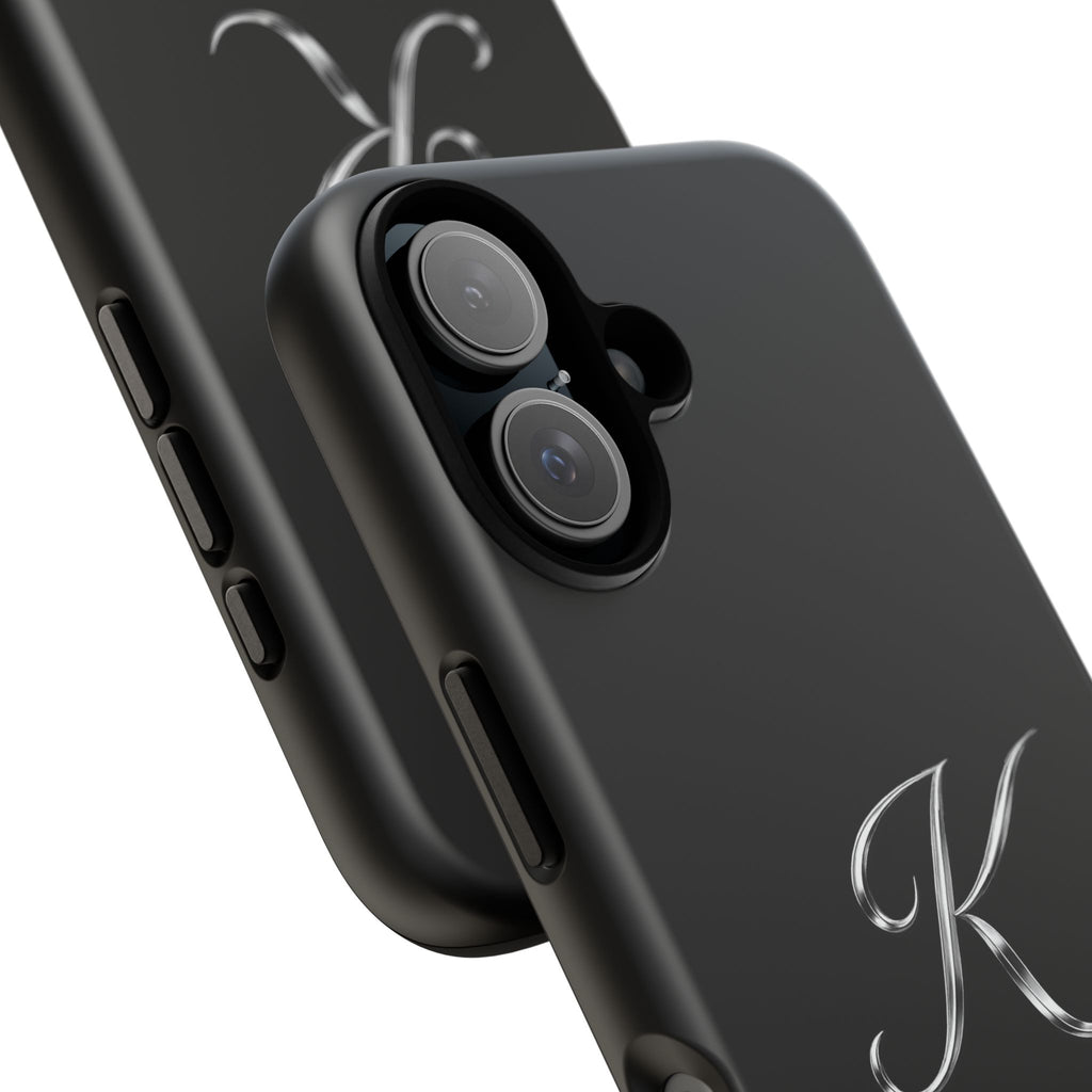 Signature K Tough Phone Case – Sleek Black Protective Cover