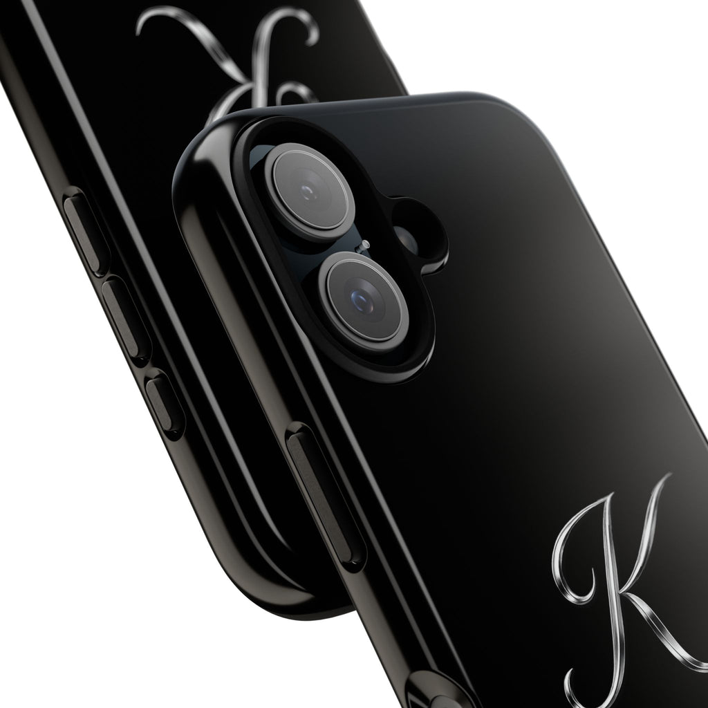 Signature K Tough Phone Case – Sleek Black Protective Cover